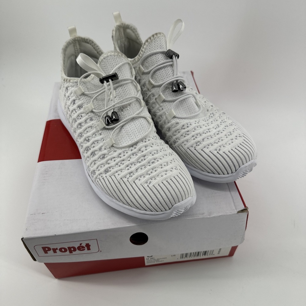 PROPET WAA132M TravelBound Women's WHITE DAISY mesh slip on sneaker 9 MEDIUM‎